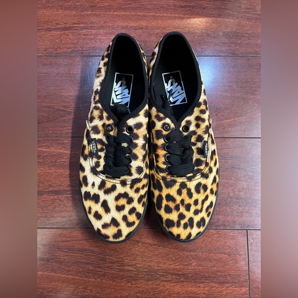 Womens 8 Vans Authentic Low Pro Leopard Print Low Top Shoe Sneaker New HALF BOX - Picture 13 of 16
